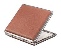 Portasigarette vintage in pelle PU, scatola portasigarette in metallo for 20 sigarette di dimensioni normali, design impermeabile e antiurto for uomini e donne(C)