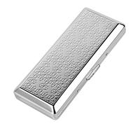 Portasigarette vintage per sigarette da 100, regular e king size, capacità 10 pezzi. (Puntinato Argento, 10pcs 100's)