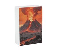 Portasigarette Volcano Wonder, resistente agli urti, impermeabile, in plastica rigida, elegante portaaccendino per uomo/donna