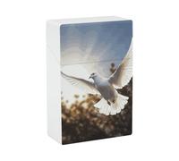 Portasigarette White Dove Flying in The Sun Scatola per sigarette impermeabile Accessori per fumatori Portasigari per uomini e donne