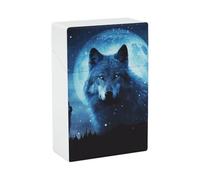 Portasigarette Wolfs Cigarettes Box antiurto, impermeabile, in plastica rigida, elegante porta accendino per uomo/donna