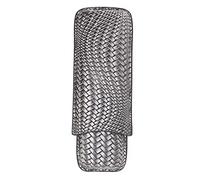 Portasigari elegante vintage in pelle intrecciata portatile 2 porta sigari (argento)