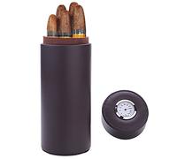 Portasigari, Pelletteria Portabile con Fodera in Cedro, Humidor per Sigari con l’Umidificatore (Marrone)