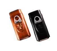 Portasigari personalizzato con taglierino, porta sigari con incisione, regalo per uomini, testimoni dello sposo, regalo per papà, marito, fidanzato, San Valentino, regalo di compleanno (nero)