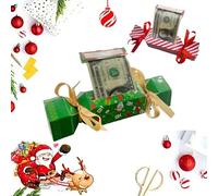 Portasoldi natalizi per contanti, a sorpresa natalizia, sacchetto per soldi estraibile, ispirato alle caramelle, kit fai da te, regalo per feste di Natale (verde)