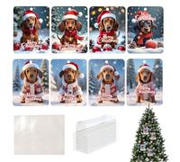 Portasoldi natalizi per contanti,Portasoldi per contanti | Porta soldi per cani da cartone animato da 8 pezzi | Divertenti ornamenti natalizi con buste in contanti, pendenti natalizi per porte e alber