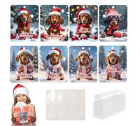 Portasoldi natalizi,Portasoldi natalizi per contanti - Portasoldi Carte di denaro per cani dei cartoni animati,Ornamenti natalizi in contanti Divertenti ciondoli natalizi con buste per porta