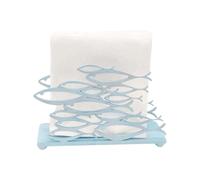 Portasovaglioli da cucina e sala da pranzo, in metallo, verticale, con dispenser, decorazione rustica, colore blu