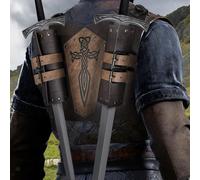 Portaspada regolabile a forma di rana con doppia schiena per il Medioevo