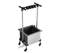 portaspazzole, Supporto for scopa e mocio, supporto mobile for da pavimento, carrello for prodotti di pulizia for giardino, garage, scuole, ospedali, fabbriche, hotel(71.5Cm)