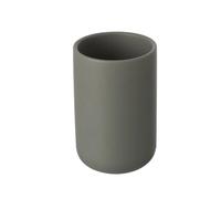 Portaspazzolini Grigio In Ceramica Da Appoggio Moderno