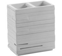 Portaspazzolini Quadrotto in resina bianco Bianco