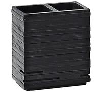 Portaspazzolini Quadrotto in resina nero Nero