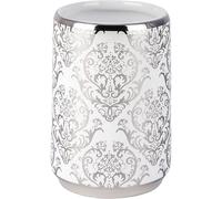 Portaspazzolini Wenko Barock in ceramica bianco e argento Argento bianco
