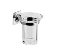 Portaspazzolini Wizard in ottone e cromall cromo Cromo