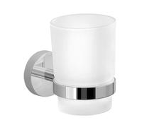 Portaspazzolino a muro Gedy Eros cromato e vetro 2310-13