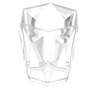 Portaspazzolino Bianco Trasparente In Plastica Forma di Diamante