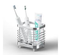 Portaspazzolino da doccia per bagno, organizer per spazzolino da denti in acciaio inossidabile, vassoio per dentifricio per lavello per bambini, accessori decorativi per piano di lavoro del bagno