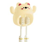 Portaspazzolino da parete a forma di cartone animato, divertente organizer per il bagno, robusto ripiano per spazzolino da denti con design sicuro da parete, supporto compatto per spazzolino da denti