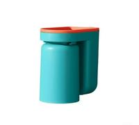 Portaspazzolino da parete con installazione punzonata e portabicchieri per collutorio per l'organizzazione del bagno e la prevenzione dell'umidità (verde)