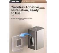 Portaspazzolino da parete per bagno, con portabicchieri e spremiagrumi automatico per l'igiene organizzata (3)