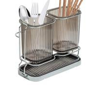 Portaspazzolino da scrivania, 21,3 x 8,5 cm, accessorio multiuso da toeletta, design autentico e facile da pulire, dimensioni compatte salvaspazio per cucina, bagno, bambini
