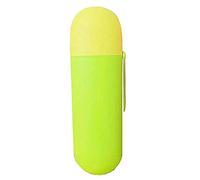 Portaspazzolino da viaggio - Dentifricio - Custodia - Contenitore - Bagno - Accessori - Porta spazzolino - Colore Giallo e Verde
