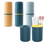 Portaspazzolino da Viaggio, Porta Spazzolini Plastica, Custodia Spazzolino Denti, Organizer per Spazzolino da Denti, Porta Dentifricio Famiglia Campeggio,Spazzolino Viaggio Porta Dentifricio kit