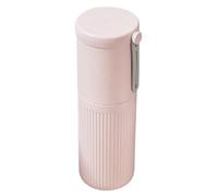 Portaspazzolino da viaggio - Portaspazzolino portatile, portaspazzolino rimovibile con coperchio, tazza multifunzionale per spazzolino da denti, corda per il trasporto