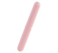 Portaspazzolino da Viaggio Portatile con Elegante Design a Strisce, Custodia in Plastica per Viaggi, Campeggio e Casa