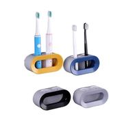 Portaspazzolino Elettrico A Doppio Foro, Senza Foratura, For Riporre Spazzolini Elettrici, Compatibile Con Lo Spazio Del Bagno.(Light Grey)