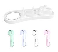 Portaspazzolino elettrico con 1 slot di ricarica, 1 supporto per spazzolino da denti e 4 supporti per testa spazzolino + 4 coperture per testa spazzolino da denti per Oral B