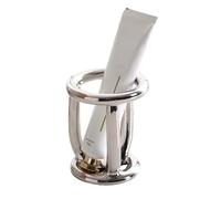 Portaspazzolino, organizzatore per il bagno Supporto porta dentifricio for spazzolino in ceramica creativo for vanità del bagno, lavandino, piano di lavoro(Silver)