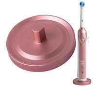 Portaspazzolino per Spazzolino Elettrico Compatibile con Oral-B in Oro Rosa per Bagno, Portaspazzolino in Alluminio Oral B con Igienico Sistema di Raccolta Gocce Anti-ribaltamento con Supporto in