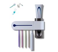 Portaspazzolino UV Sterilizzatore Dispenser Dentifricio Automatico 5 Posti USB