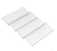 Portaspezie a più livelli in plastica trasparente, progettato per massimizzare lo spazio di archiviazione per spezie e altri piccoli oggetti essenziali nei cassetti o negli scaffali della cucina (4