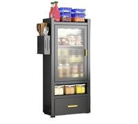 Portaspezie con ante e cassetti visibili, armadietto regolabile da cucina, design a 2 strati, ideale per organizzare spezie e accessori da cucina