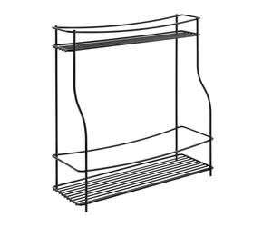 Portaspezie metaltex balsamico lava con 2 ripiani nero