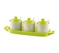 Portaspezie Set di scatole for condimenti for pentole Combinazione Forniture for la cucina domestica Condimento Zucchero Sale Pentole for Can