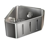Portaspugna per ,Antiruggine Organizzatore D'Angolo Triangolare Con - Portaspugna Da Cucina Per Lavello - Per spazzolone, tappo, lavaggio stoviglie, piano cucina, casa, appartamento, dispensa, bagno