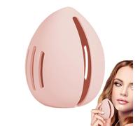 Portaspugna per trucco - e scatola in silicone per spugna & houppette, antipolvere, traspirante, portatile, contenitore in silicone lavabile e riutilizzabile