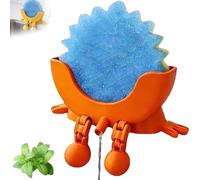 Portaspugna stampato in 3D for Scrub Daddy, simpatico portaspugna da appendere con drenaggio, mantiene la spugna asciutta e sorridente, organizer for riporre le spugne(Orange)