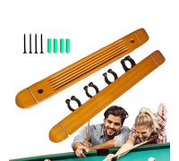 Portastecche Da Biliardo A Muro - 4 Clip Per Stecche In Legno Duro, Elegante E Robusto Organizer Per Stecche, Supporto Per Piscina Montato A Parete, Forniture Per Biliardo Per Sala Giochi, Bar Ricreat