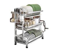Portastoviglie con sgocciolatoio, Scolapiatti con gocciolatoio e portautensili, diverse misure for la cucina(B,53cm)