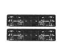 Portatarga 2 pezzi Telaio per targa in stile carbonio nero Accessorio per auto Supporto impermeabile con targa di montaggio(Carbon fiber pattern)