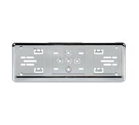 Portatarga anteriore auto ABS Cromo 375x145 mm Kit completo montaggio Universale