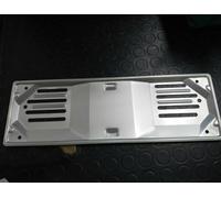 PORTATARGA ANTERIORE IN ALLUMINIO PER AUTO FLESSIBILE UNIVERSALE VITI 375x125 mm