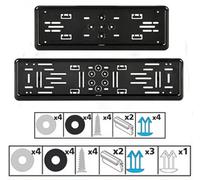 Portatarga Anteriore e Posteriore in ABS Nero Fissaggio Rapido Auto dal 1999
