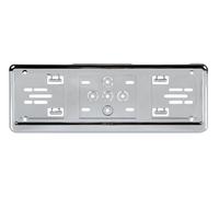 Porta targa Portatarga Anteriore auto in abs cromato grigio lucido 375×145 mm