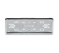 Porta targa Portatarga Anteriore auto in abs cromato grigio lucido 375×145 mm